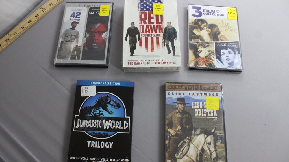 New Sealed 5 DVD Movie Lot Jurassic World Red Dawn Clint Eastwood 42 Malcolm X